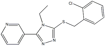 3-[5-[(2-chlorophenyl)methylsulfanyl]-4-ethyl-1,2,4-triazol-3-yl]pyridine Structure