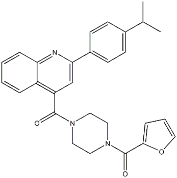 furan-2-yl-[4-[2-(4-propan-2-ylphenyl)quinoline-4-carbonyl]piperazin-1-yl]methanone