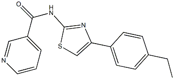  N-[4-(4-ethylphenyl)-1,3-thiazol-2-yl]pyridine-3-carboxamide