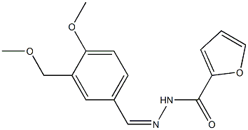 N-[(Z)-[4-methoxy-3-(methoxymethyl)phenyl]methylideneamino]furan-2-carboxamide Struktur