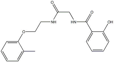 2-hydroxy-N-[2-[2-(2-methylphenoxy)ethylamino]-2-oxoethyl]benzamide Structure