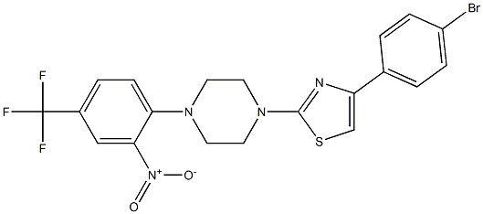 4-(4-bromophenyl)-2-[4-[2-nitro-4-(trifluoromethyl)phenyl]piperazin-1-yl]-1,3-thiazole