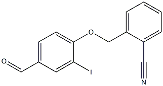 2-[(4-formyl-2-iodophenoxy)methyl]benzonitrile Structure