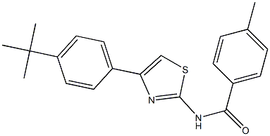 N-[4-(4-tert-butylphenyl)-1,3-thiazol-2-yl]-4-methylbenzamide Struktur