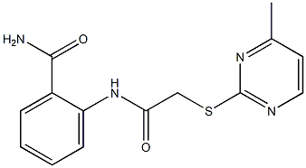 2-[[2-(4-methylpyrimidin-2-yl)sulfanylacetyl]amino]benzamide Structure