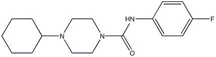 4-cyclohexyl-N-(4-fluorophenyl)piperazine-1-carboxamide Structure