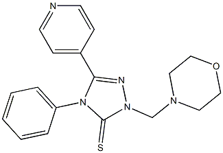 2-(morpholin-4-ylmethyl)-4-phenyl-5-pyridin-4-yl-1,2,4-triazole-3-thione Struktur