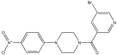 (5-bromopyridin-3-yl)-[4-(4-nitrophenyl)piperazin-1-yl]methanone Struktur