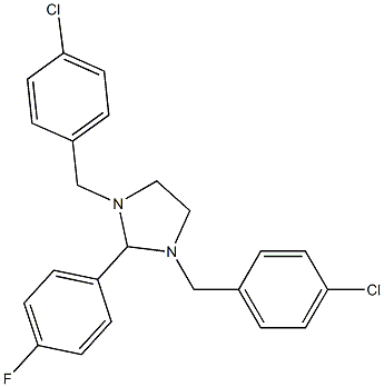 1,3-bis[(4-chlorophenyl)methyl]-2-(4-fluorophenyl)imidazolidine|