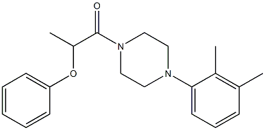 1-[4-(2,3-dimethylphenyl)piperazin-1-yl]-2-phenoxypropan-1-one Structure