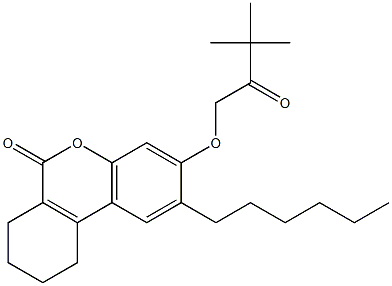 3-(3,3-dimethyl-2-oxobutoxy)-2-hexyl-7,8,9,10-tetrahydrobenzo[c]chromen-6-one Structure