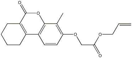prop-2-enyl 2-[(4-methyl-6-oxo-7,8,9,10-tetrahydrobenzo[c]chromen-3-yl)oxy]acetate 结构式