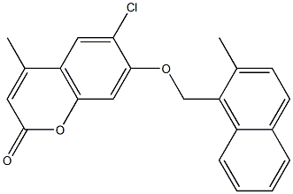6-chloro-4-methyl-7-[(2-methylnaphthalen-1-yl)methoxy]chromen-2-one Structure