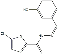 5-chloro-N-[(Z)-(3-hydroxyphenyl)methylideneamino]thiophene-2-carboxamide Struktur