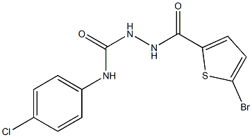 1-[(5-bromothiophene-2-carbonyl)amino]-3-(4-chlorophenyl)urea Struktur