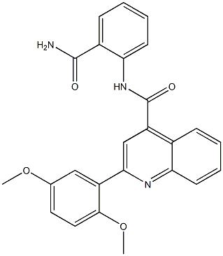 N-(2-carbamoylphenyl)-2-(2,5-dimethoxyphenyl)quinoline-4-carboxamide Structure