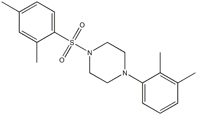 1-(2,3-dimethylphenyl)-4-(2,4-dimethylphenyl)sulfonylpiperazine,,结构式