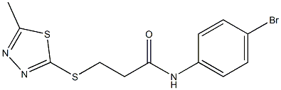 N-(4-bromophenyl)-3-[(5-methyl-1,3,4-thiadiazol-2-yl)sulfanyl]propanamide Structure