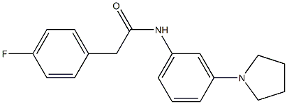 2-(4-fluorophenyl)-N-(3-pyrrolidin-1-ylphenyl)acetamide Structure