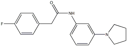 2-(4-fluorophenyl)-N-(3-pyrrolidin-1-ylphenyl)acetamide