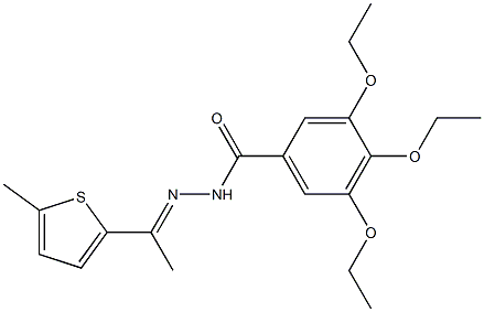 3,4,5-triethoxy-N-[(E)-1-(5-methylthiophen-2-yl)ethylideneamino]benzamide Struktur