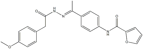 N-[4-[(E)-N-[[2-(4-methoxyphenyl)acetyl]amino]-C-methylcarbonimidoyl]phenyl]furan-2-carboxamide|