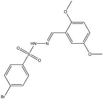 4-bromo-N-[(E)-(2,5-dimethoxyphenyl)methylideneamino]benzenesulfonamide Struktur