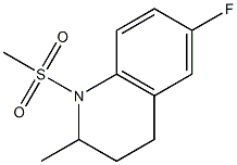 6-fluoro-2-methyl-1-methylsulfonyl-3,4-dihydro-2H-quinoline 化学構造式