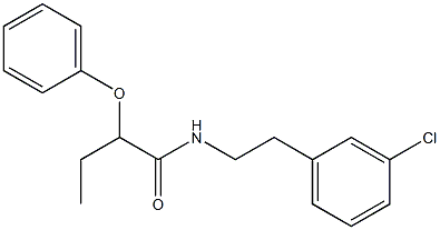 N-[2-(3-chlorophenyl)ethyl]-2-phenoxybutanamide 化学構造式