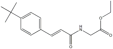 ethyl 2-[[(E)-3-(4-tert-butylphenyl)prop-2-enoyl]amino]acetate 化学構造式