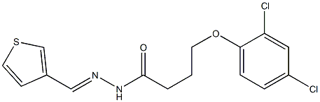 4-(2,4-dichlorophenoxy)-N-[(E)-thiophen-3-ylmethylideneamino]butanamide 化学構造式