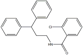 2-chloro-N-(3,3-diphenylpropyl)benzamide,,结构式