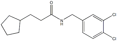 3-cyclopentyl-N-[(3,4-dichlorophenyl)methyl]propanamide Structure