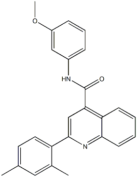 2-(2,4-dimethylphenyl)-N-(3-methoxyphenyl)quinoline-4-carboxamide 结构式