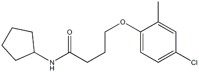 4-(4-chloro-2-methylphenoxy)-N-cyclopentylbutanamide Structure