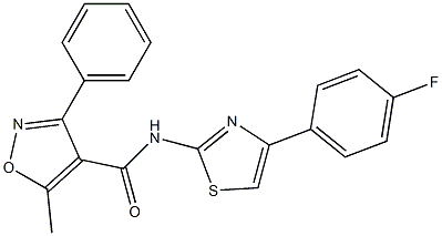 N-[4-(4-fluorophenyl)-1,3-thiazol-2-yl]-5-methyl-3-phenyl-1,2-oxazole-4-carboxamide Structure