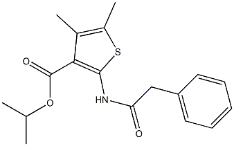 propan-2-yl 4,5-dimethyl-2-[(2-phenylacetyl)amino]thiophene-3-carboxylate 化学構造式