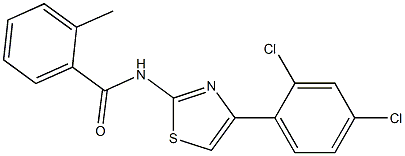 N-[4-(2,4-dichlorophenyl)-1,3-thiazol-2-yl]-2-methylbenzamide 化学構造式