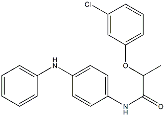 N-(4-anilinophenyl)-2-(3-chlorophenoxy)propanamide Struktur
