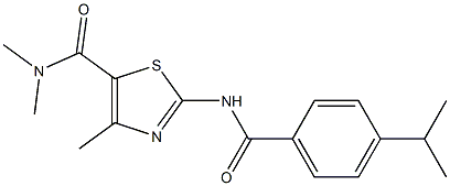 N,N,4-trimethyl-2-[(4-propan-2-ylbenzoyl)amino]-1,3-thiazole-5-carboxamide