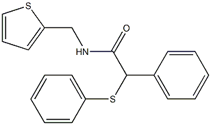 2-phenyl-2-phenylsulfanyl-N-(thiophen-2-ylmethyl)acetamide Structure