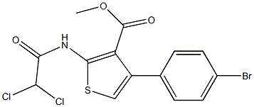 methyl 4-(4-bromophenyl)-2-[(2,2-dichloroacetyl)amino]thiophene-3-carboxylate 结构式