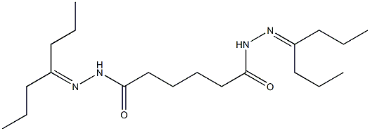 N,N'-bis(heptan-4-ylideneamino)hexanediamide 化学構造式