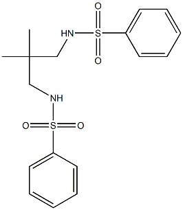 N-[3-(benzenesulfonamido)-2,2-dimethylpropyl]benzenesulfonamide 化学構造式