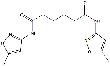 N,N'-bis(5-methyl-1,2-oxazol-3-yl)hexanediamide Structure