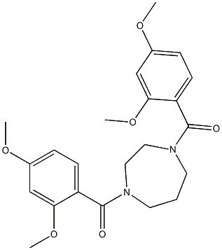 [4-(2,4-dimethoxybenzoyl)-1,4-diazepan-1-yl]-(2,4-dimethoxyphenyl)methanone 化学構造式