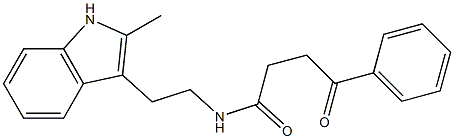 N-[2-(2-methyl-1H-indol-3-yl)ethyl]-4-oxo-4-phenylbutanamide 结构式