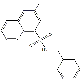 N-benzyl-6-methylquinoline-8-sulfonamide Struktur