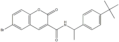 6-bromo-N-[1-(4-tert-butylphenyl)ethyl]-2-oxochromene-3-carboxamide Structure