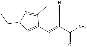 (E)-2-cyano-3-(1-ethyl-3-methylpyrazol-4-yl)prop-2-enamide Structure